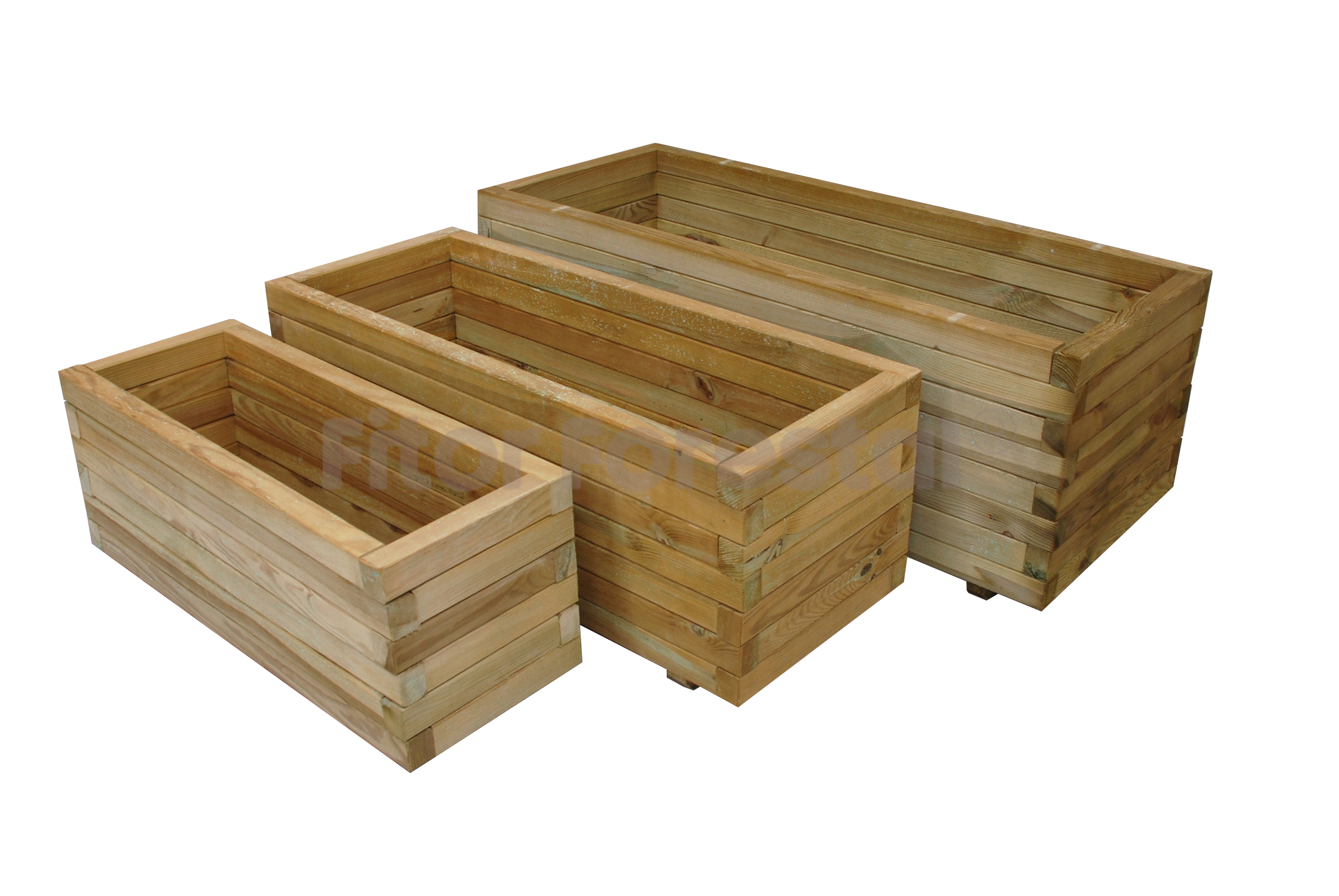 Jardineras de madera : Jardinera de madera cuadrada Pica grande (70x70x44cm)