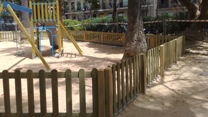 Vallas Madera para Parques Infantiles, Protección y Seguridad