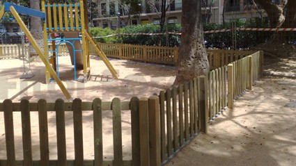 Vallas de madera para zonas infantiles - Aramol