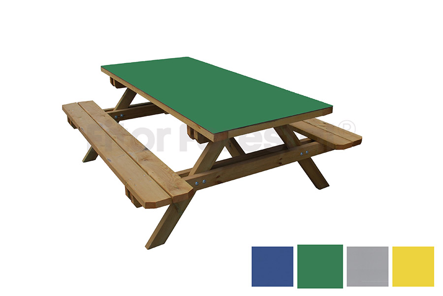 Mesa de picnic de madera 75x150x154 cm