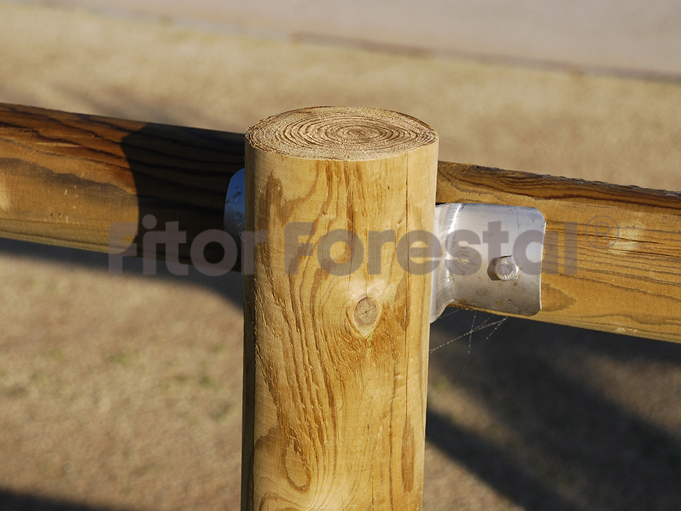 Postes de madera torneados : Poste pino Nacional tratado y torneado, Ø14cm