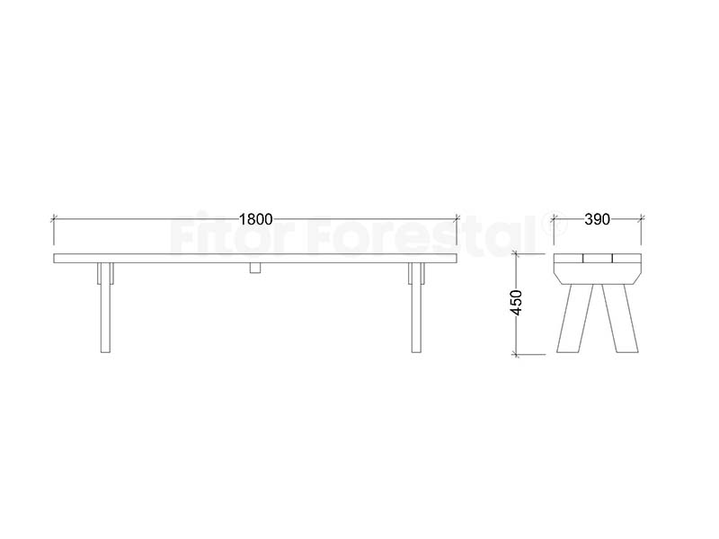 TQ Banco Eco Classic - 180x41x78cm, madera ecológica y aluminio, marrón,  para jardín, parques y exterior, material reciclado