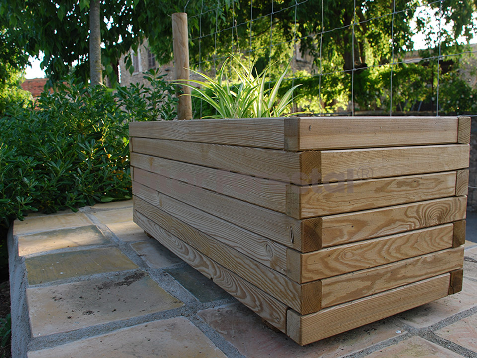 Jardineras madera tratada grandes dimensiones