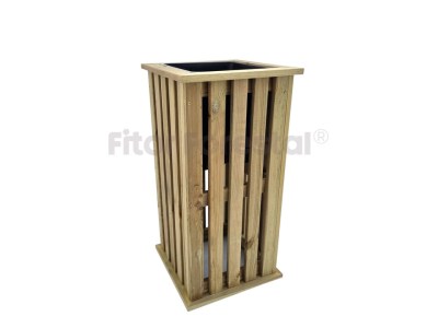Jardineras de madera : Jardinera de madera cuadrada Pica grande (70x70x39cm)