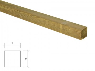 Poste Flandes cuadrado tratado y cepillado